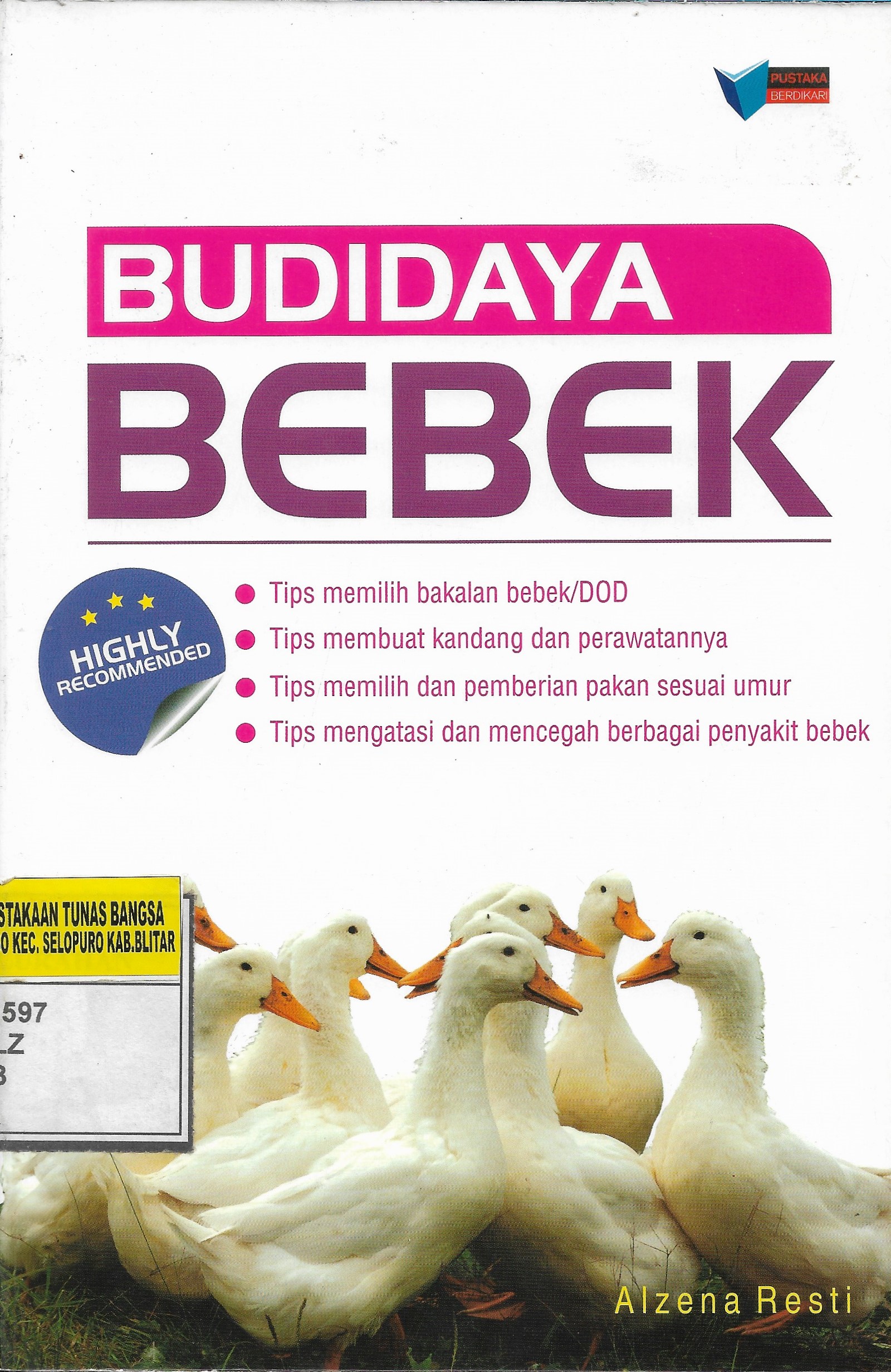 Cover Budidaya Bebek / Alzena Resti