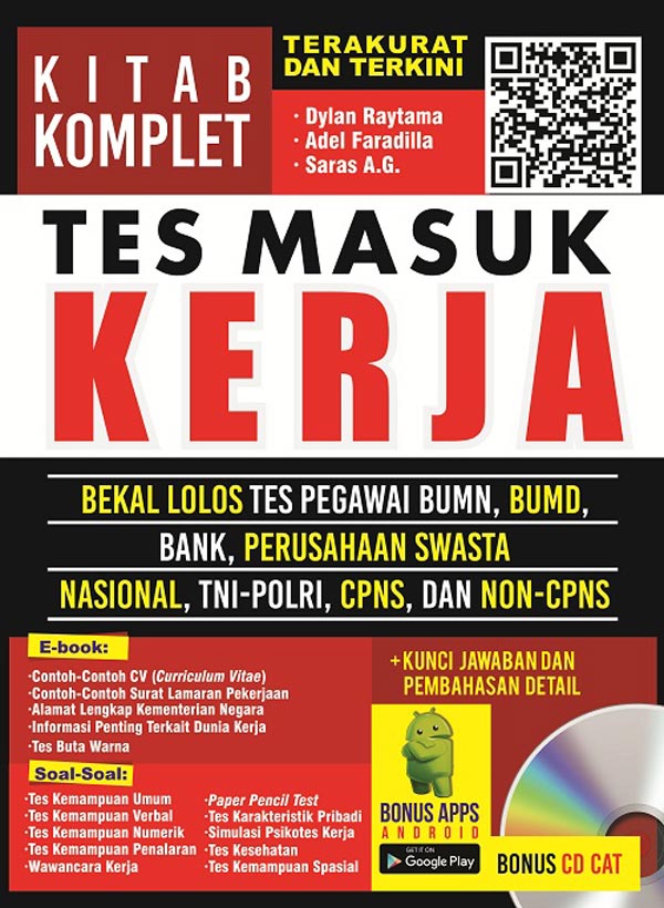 Cover Kitab Komplet Tes Masuk Kerja / Dylan Raytama; Adel Faradila