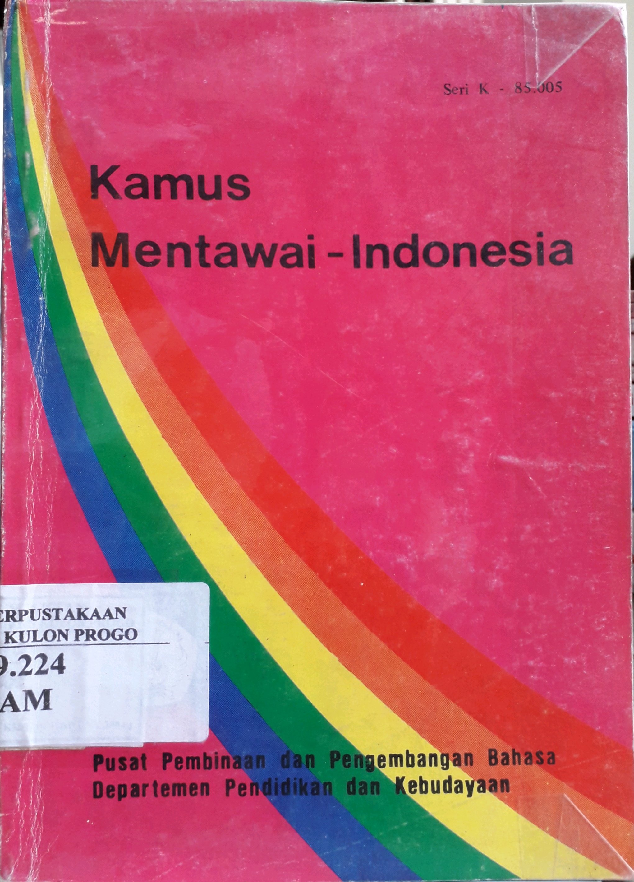 Cover Kamus Mentawai - Indonesia