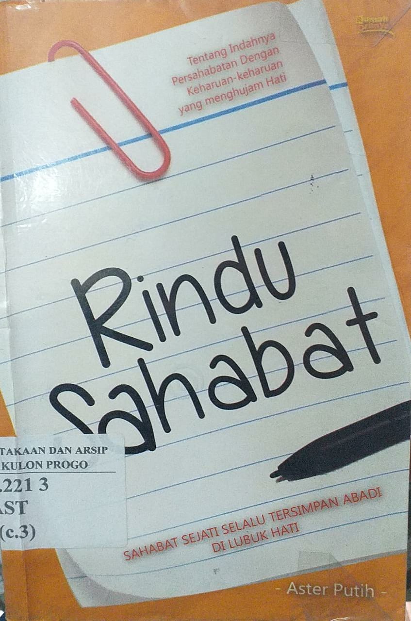 Cover Rindu Sahabat / Aster Putih