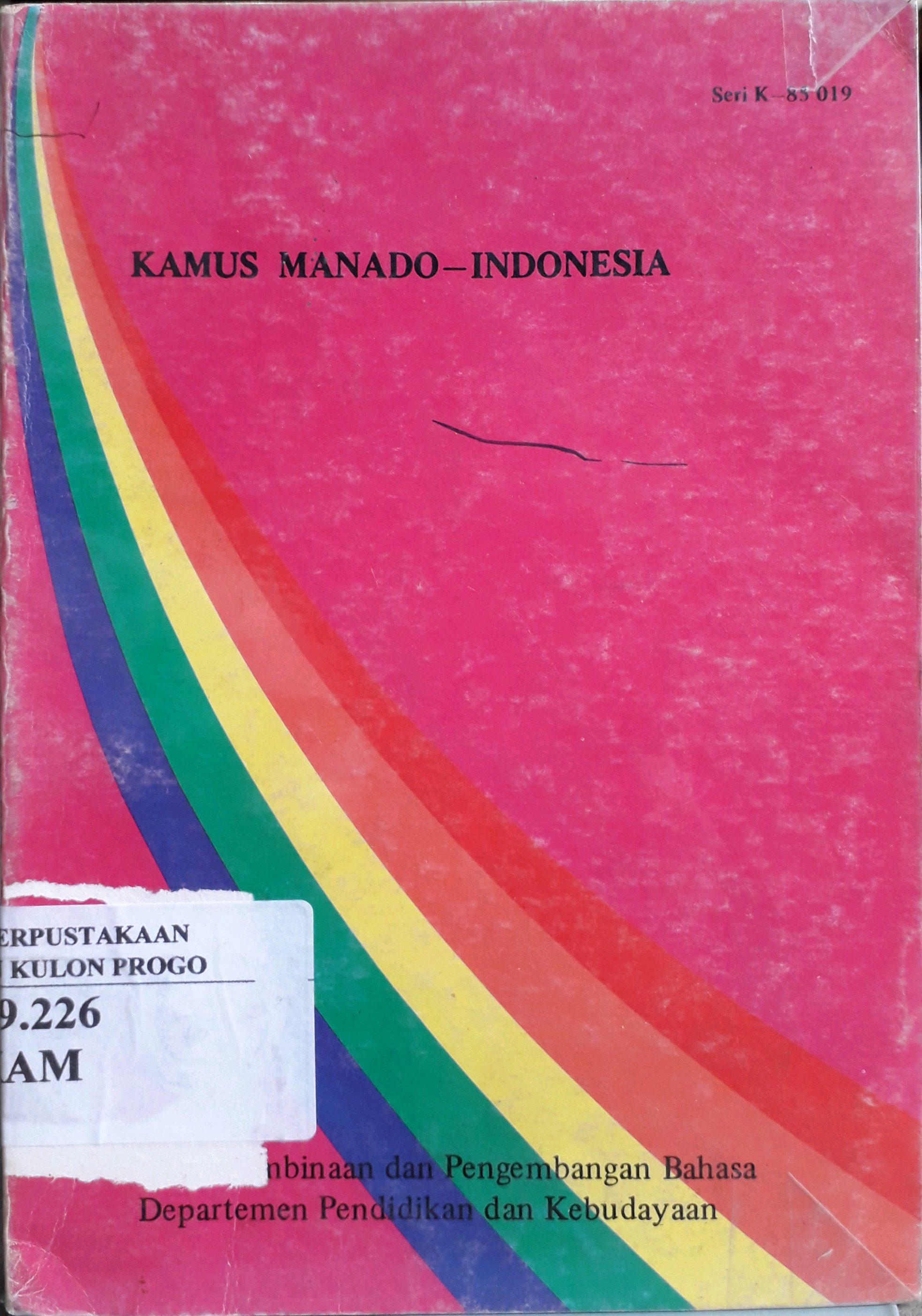 Cover Kamus Manado - Indonesia / Penulis, Martha Solea Warouw