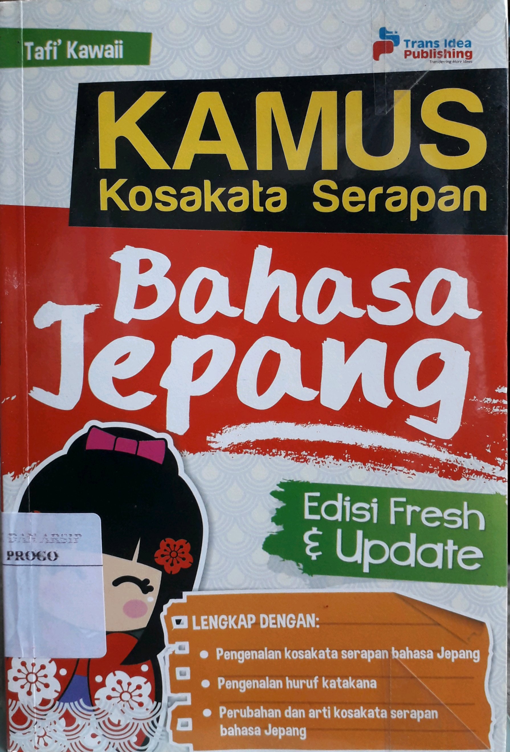 Cover Kamus kosakata serapan bahasa Jepang / Penulis, Tafi' Kawaii