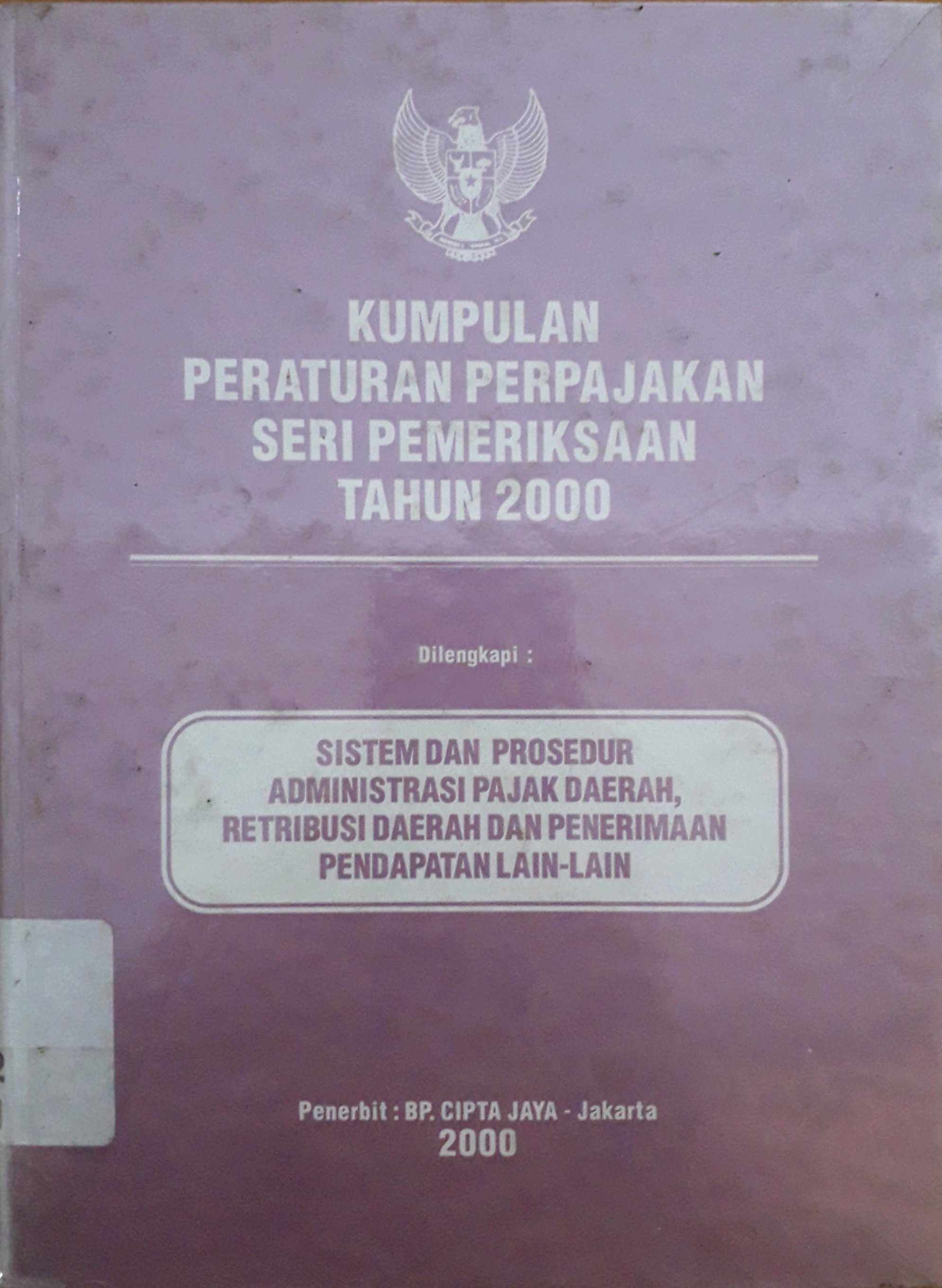 Cover Kumpulan Peraturan Perpajakan Seri Pemeriksaan tahun 2000