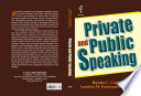 Cover Private and public speaking / Rusica C. Carpio