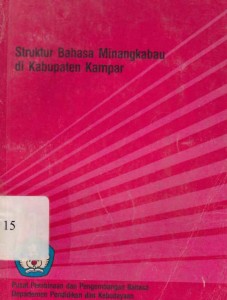 Cover Struktur bahasa Minangkabau di Kabupaten Kampar