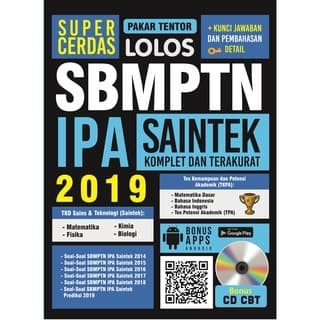 Cover Super cerdas lolos SBMPTN IPA saintek 2019 :  komplet dan terakurat
