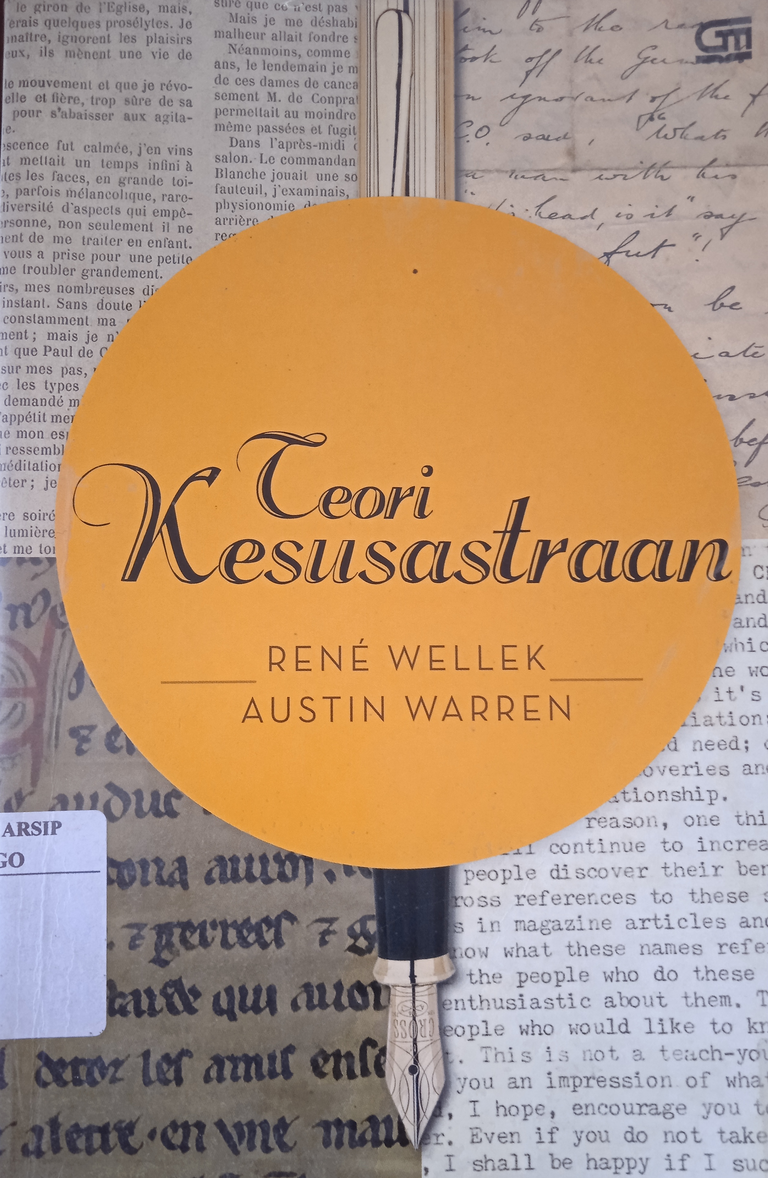 Cover Teori Kesusasteraan / Rene Wellek, Austin Warren