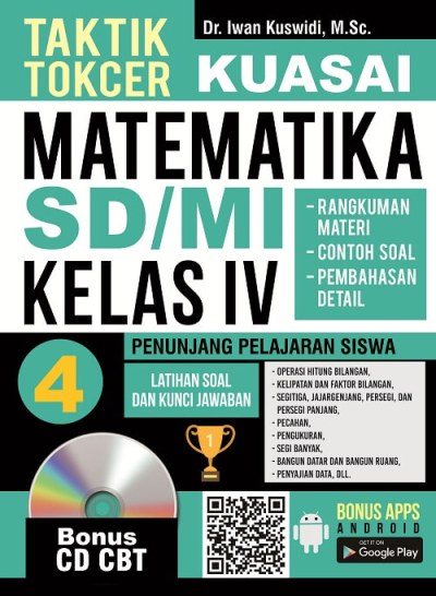 Cover Taktik tokcer kuasai matematika SD/MI kelas IV / Iwan Kuswidi