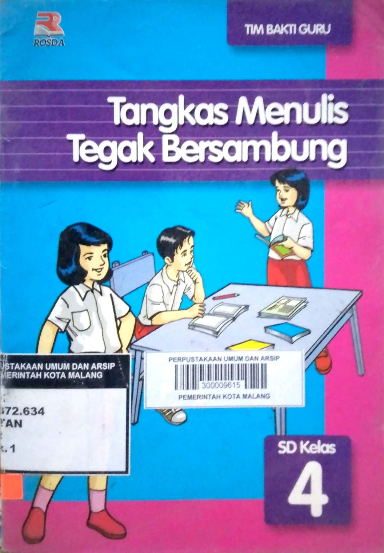 Cover Tangkas menulis tegak bersambung SD kelas 4