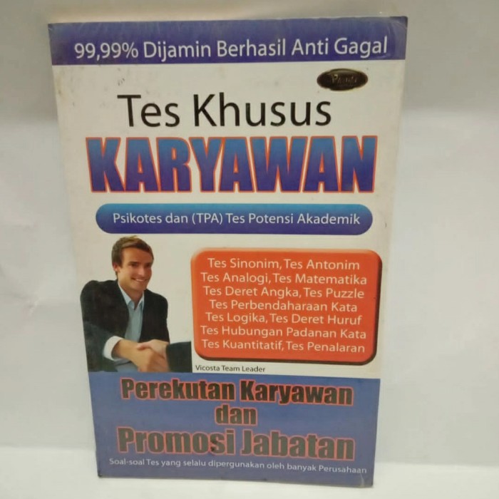 Cover Tes khusus karyawan :  perekrutan karyawan dan promosi jabatan