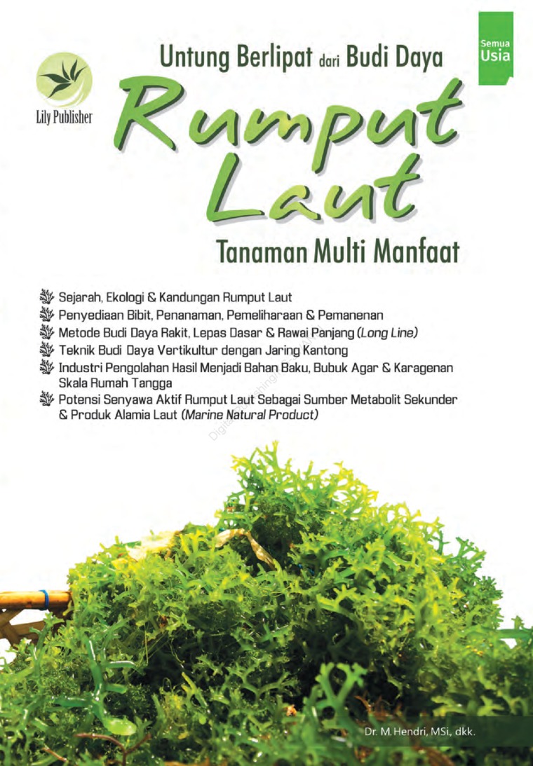 Cover Untung Berlipat dari budi daya Rumput Laut :  Tanaman Multi Manfaat / M.Hendri