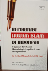 Cover Reformasi Hukum Islam Di Indonesia / Abdul Manan