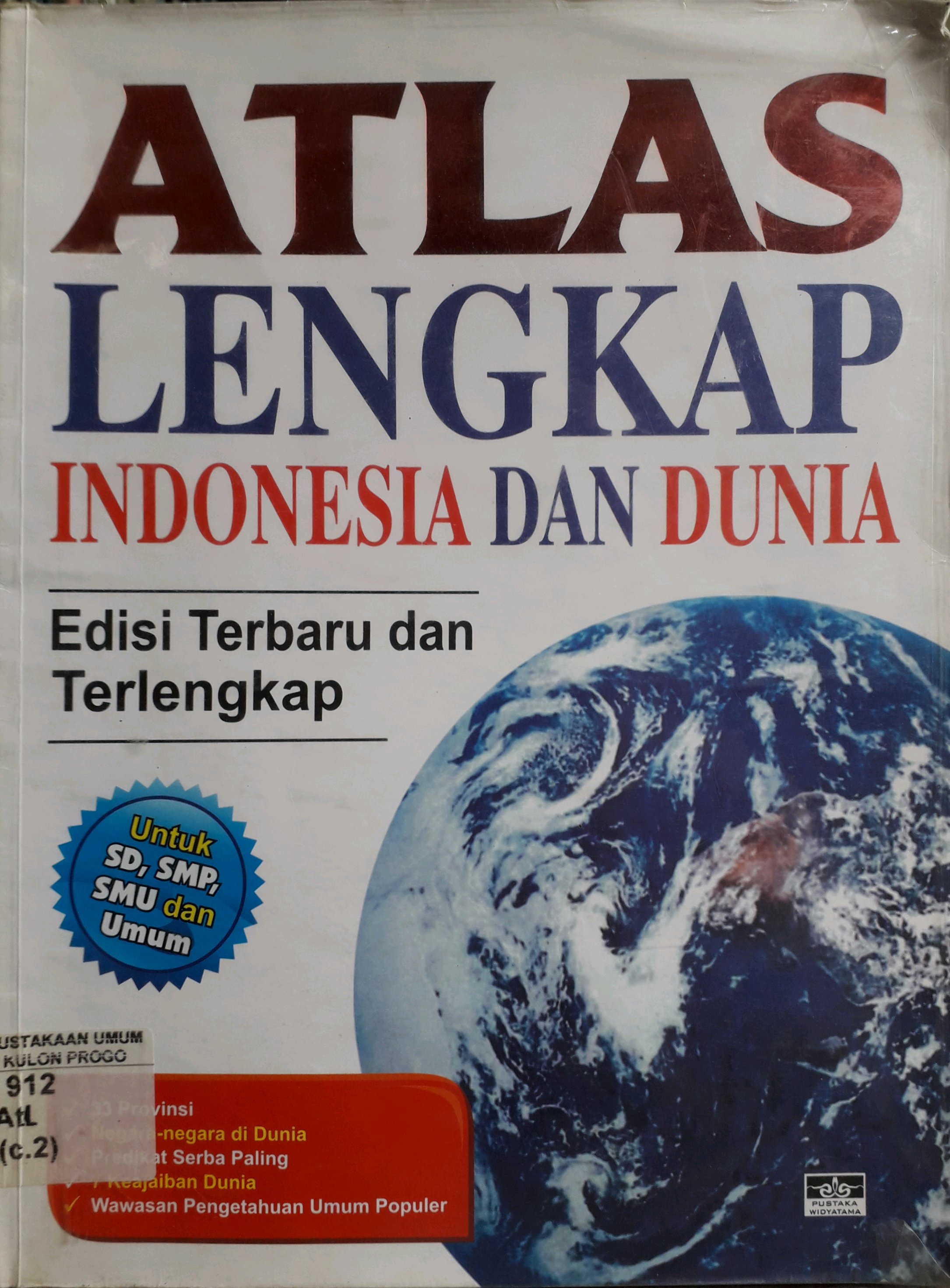 Cover Atlas lengkap Indonesia dan dunia