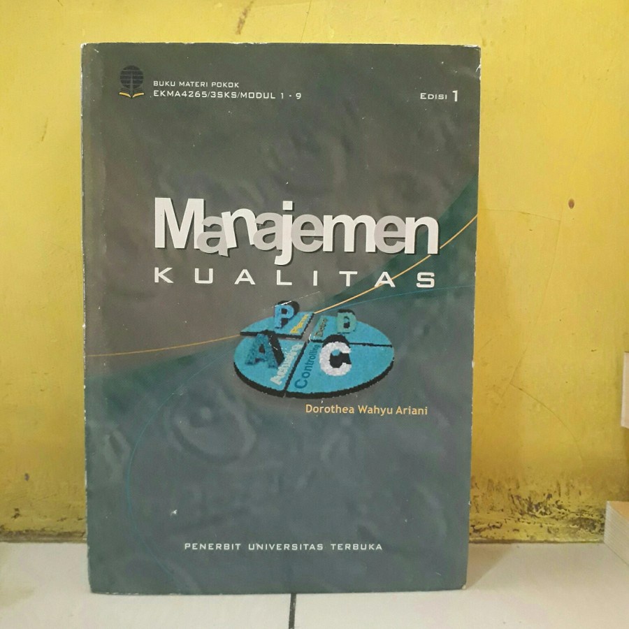 Cover Manajemen kualitas / Penulis, Dorothea Wahyu Ariani