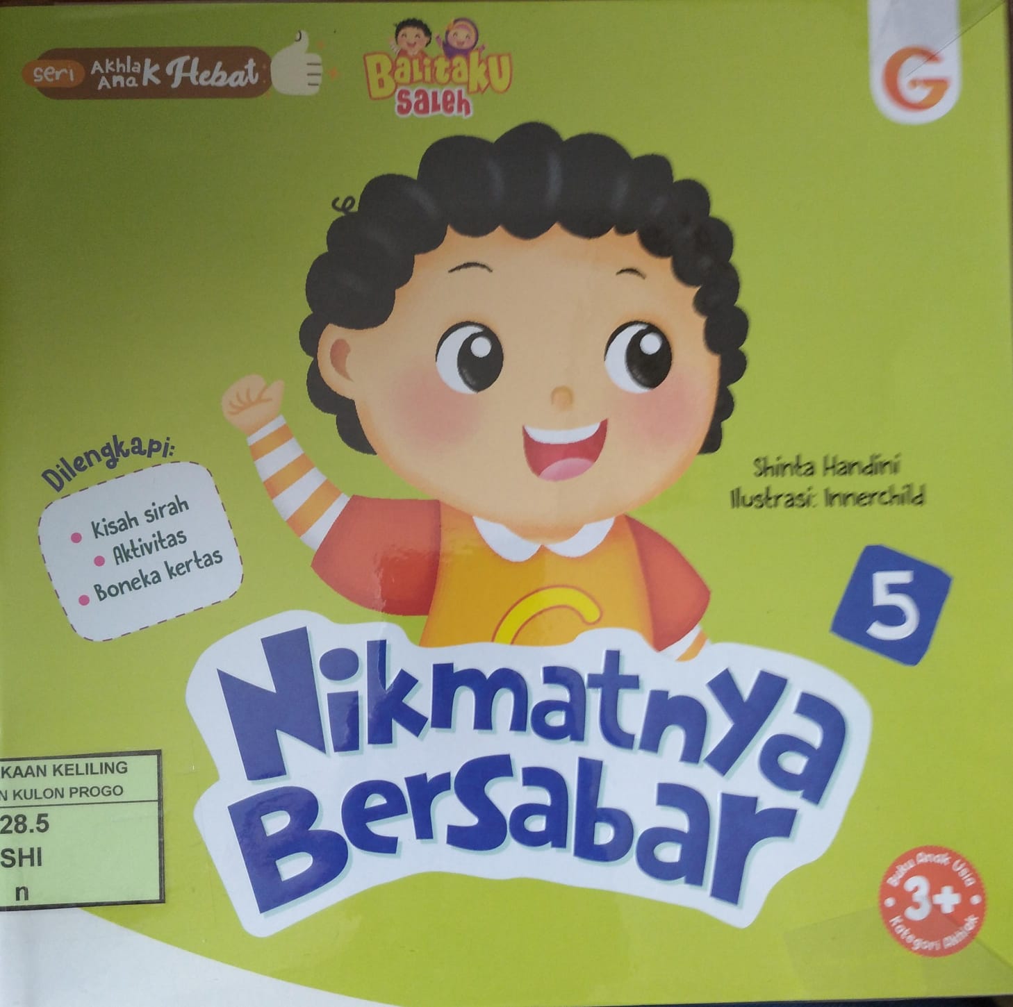 Cover Seri Akhlak Anak Hebat  : Nikmatnya Bersabar / Shinta Handini