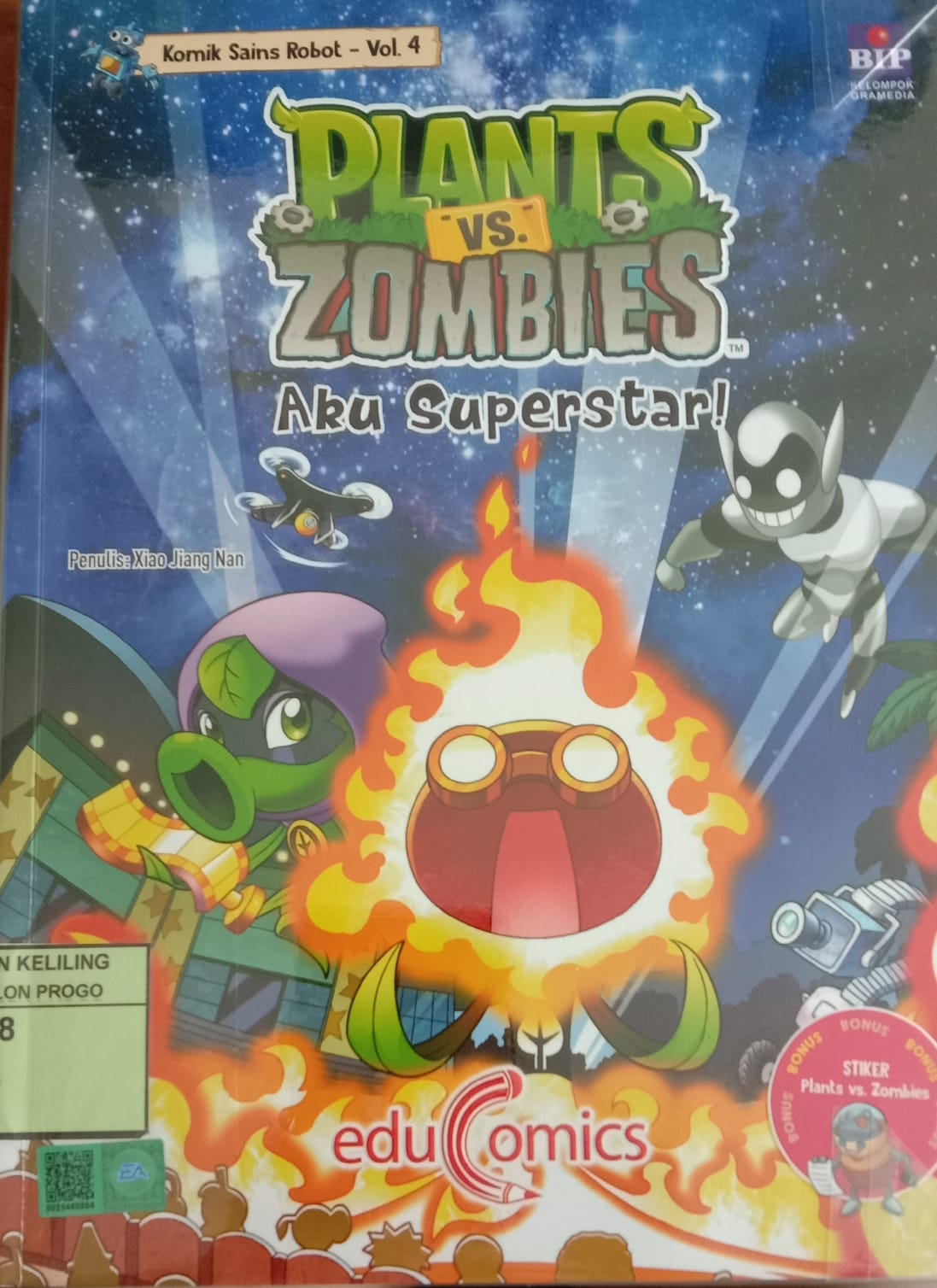 Cover Educomics Plants Vs Zombies Komik Sains Robot: Aku Superstar / Xiao Jiang Nan