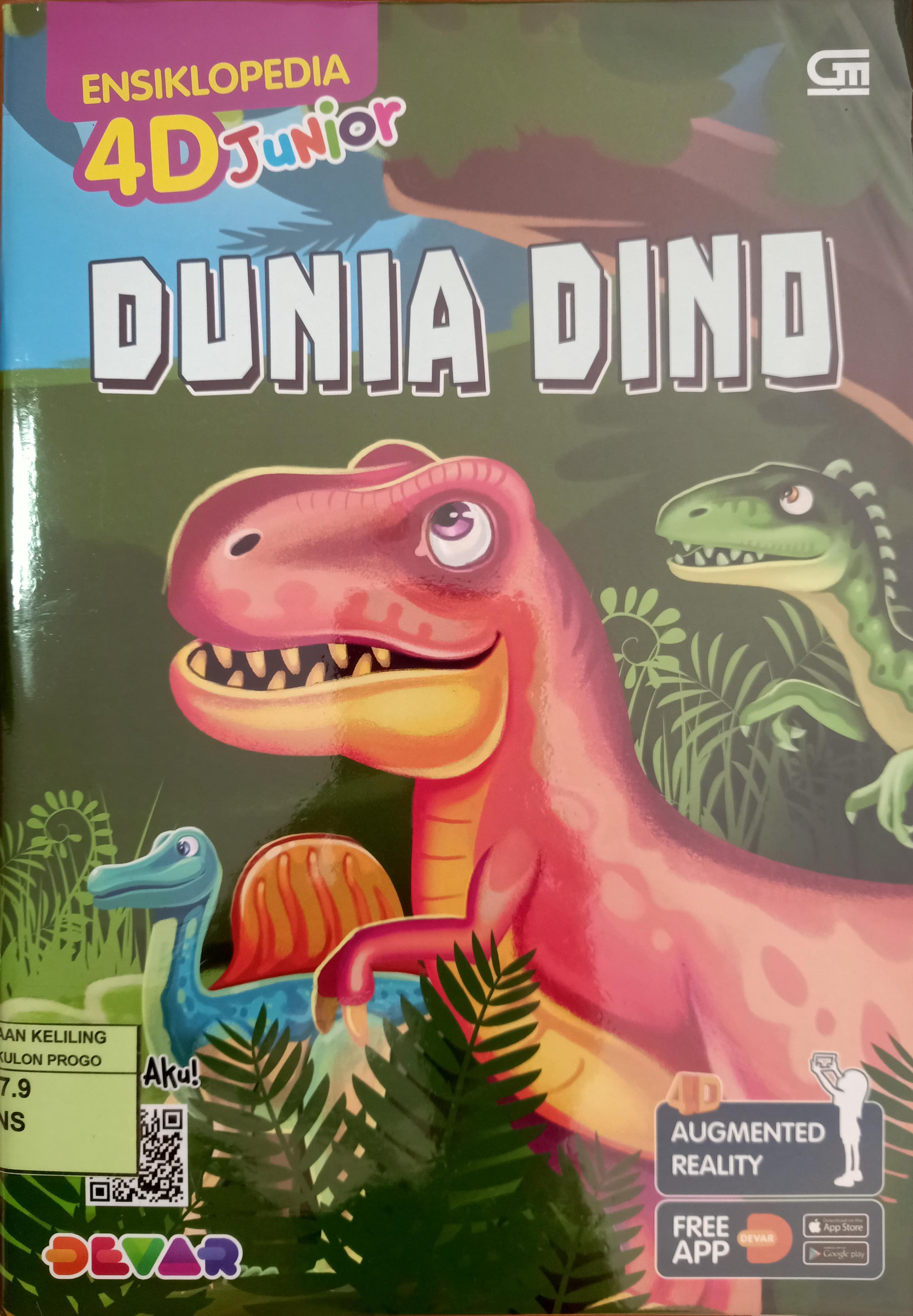 Cover Ensiklopedia 4D junior :  dunia dino