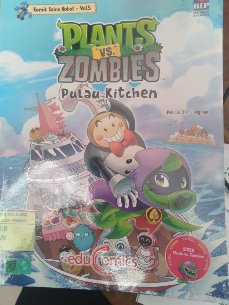Cover Educomics Plants Vs Zombies Komik Sains Robot: Pulau Kitchen / Xiao Jiang Nan