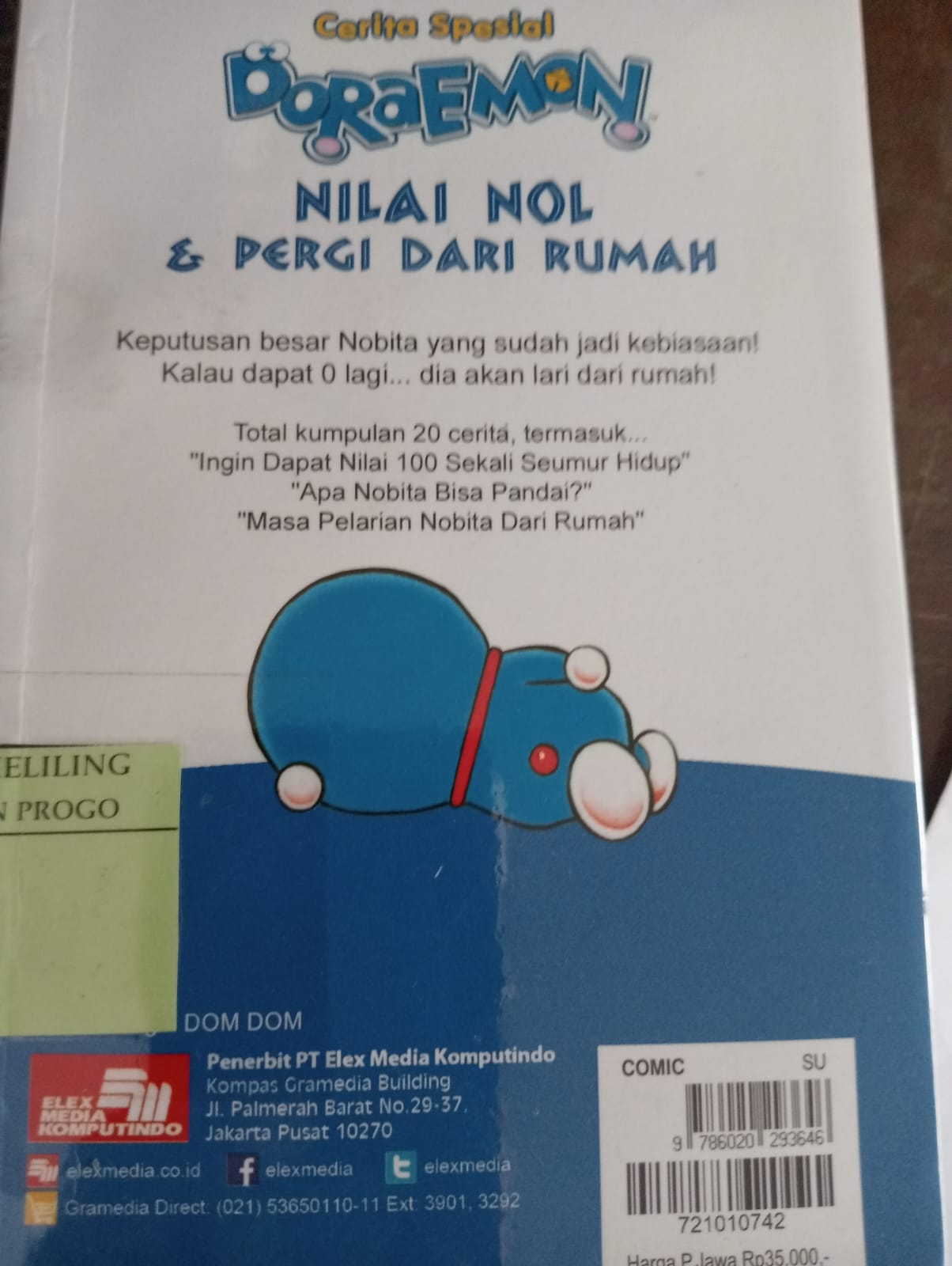 Cover Nilai Nol dan Pergi dari Rumah :  Cerita Spesial Doraemon / Fujiko F Fujio
