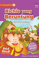 Cover Richie yang beruntung / Arleen A; pengarang, Lisa saputra; ilustrasi, deesis E M, Novalya Putri; penyunting