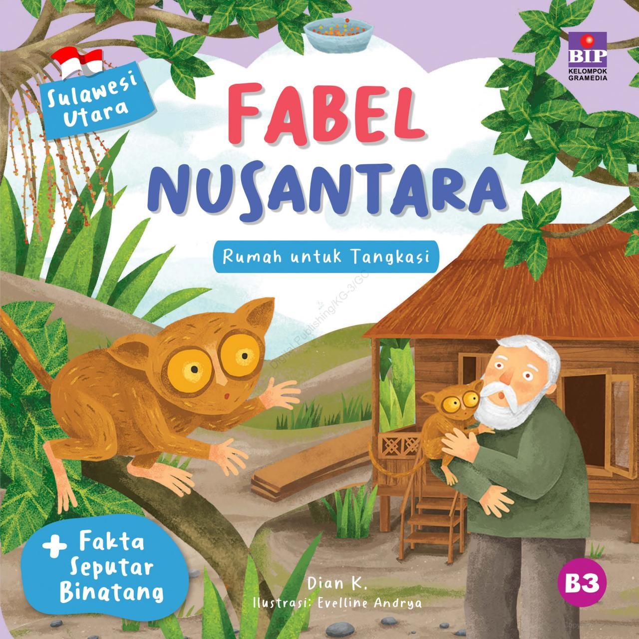 Cover Rumah untuk Tangkasi :  Fabel Nusantara Sulawesi Utara / Dian KIlustrasi, Evelline Andrya;Editor, Dinta Ayu Permadani; Penyelaras Akhir, Novalya Putri;Penata Letak, Venina Mulia Wardhani; Desainer, Sul Nugroho dan Nadiah Ariqah