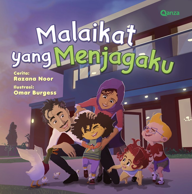 Cover Malaikat yang Menjagaku / Razana Noor; Ilustrator, Omar Burgess; Editor, Adriani Putri; Artistik, Cicillia Tjandra