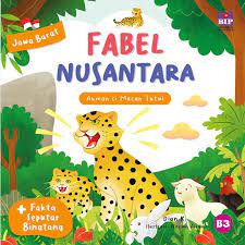 Cover Fabel nusantara auman si macan tutul / Dian K; ilustrasi, Norma Aisya; penyunting, Dinda Mustikasari