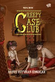 Cover Kasus Kutukan Congklak :  Creepy Case Club / Rizal Iwan; pengarang, Pradhika Bestari; penyunting, Vanessa Josephine; ilustrator sampul dan isi, Grace Gabriella; Perancang sampul dan isi