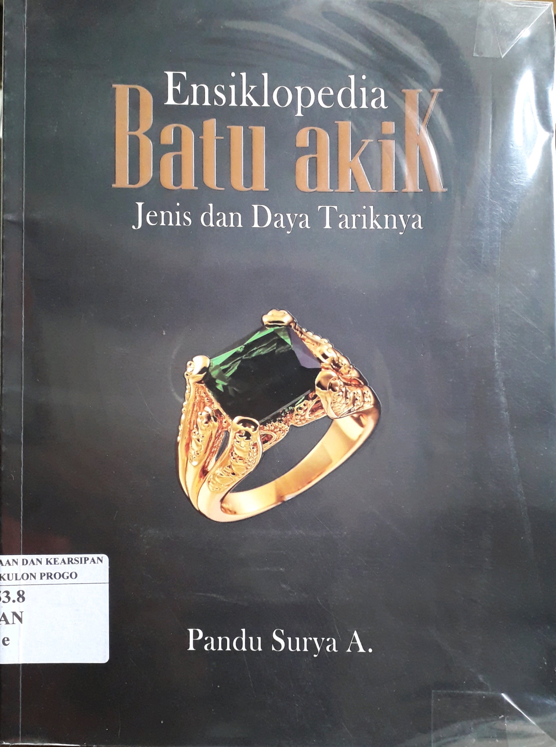 Cover Ensiklopedia Batu Akik jenis dan daya Tariknya / Penulis, Pandu Surya A.