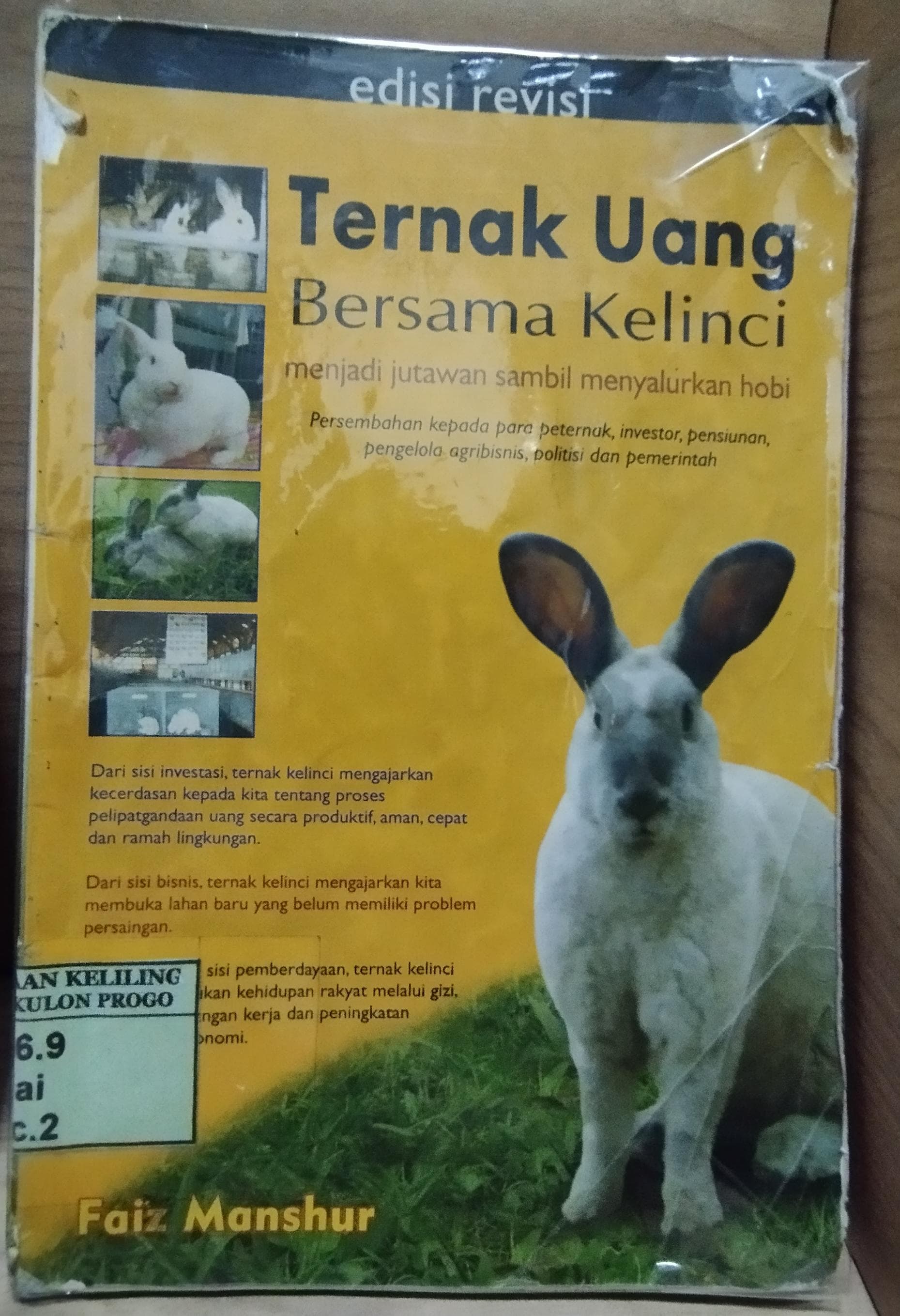 Cover Ternak Uang Bersama Kelinci :  menjadi jutawan sambil menyalurkan hobi / Faiz Manshur