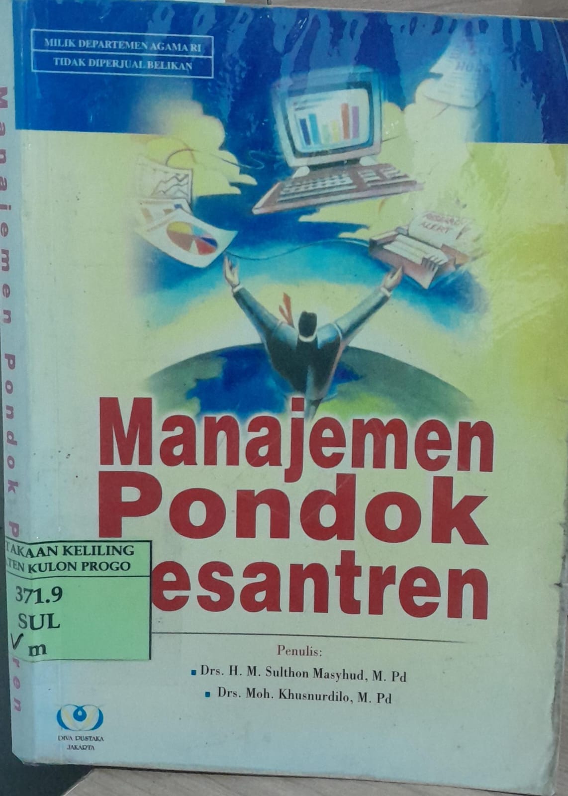 Cover Manajemen Pondok Pesantren / Sulthon Masyhud