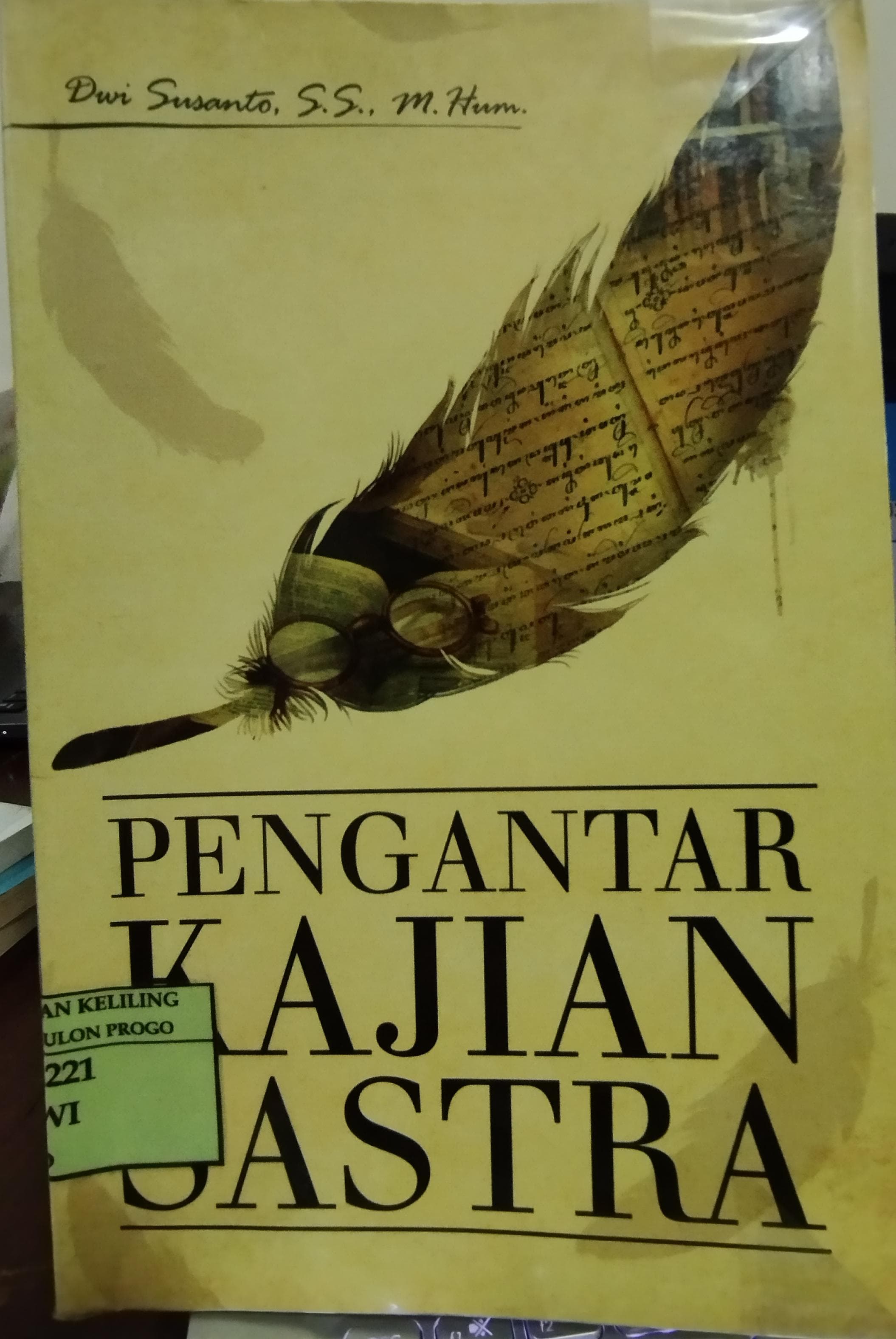 Cover Pengantar Kajian Sastra / Dr. Dwi Susanto, M.Hum.