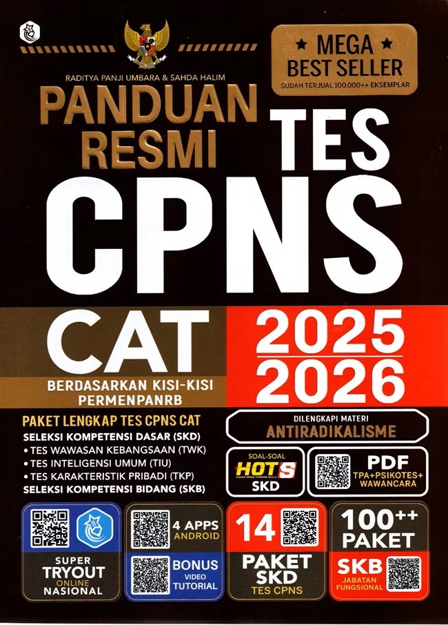 Cover Panduan resmi tes CPNS CAT 2025/2026 / Raditya Panji Umbara