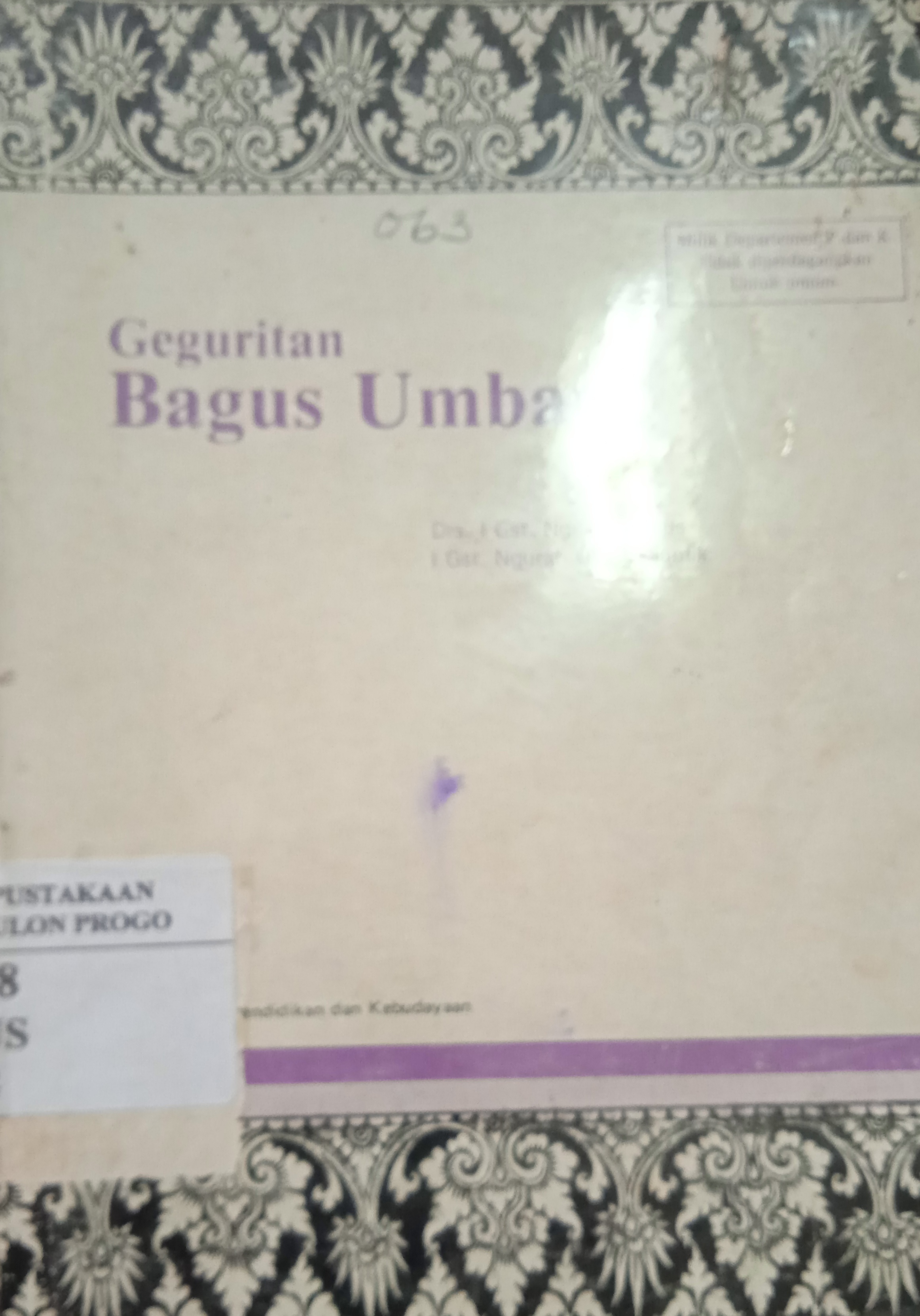 Cover Geguritan Bagus Umbara
