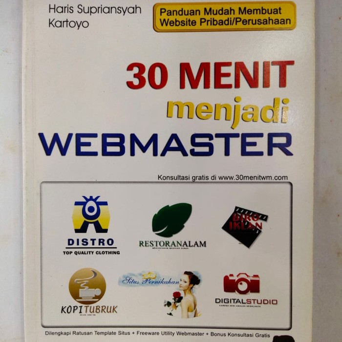 Cover 30 Menit Menjadi Webmaster / Haris Supriansyah; Kartoyo