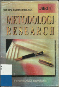 Cover Metode Research JIlid 1 / Penulis: Sutrisno Hadi