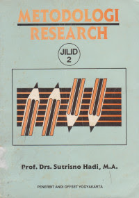 Cover Metodologi research :  Jilid 2 / Sutrisno Hadi