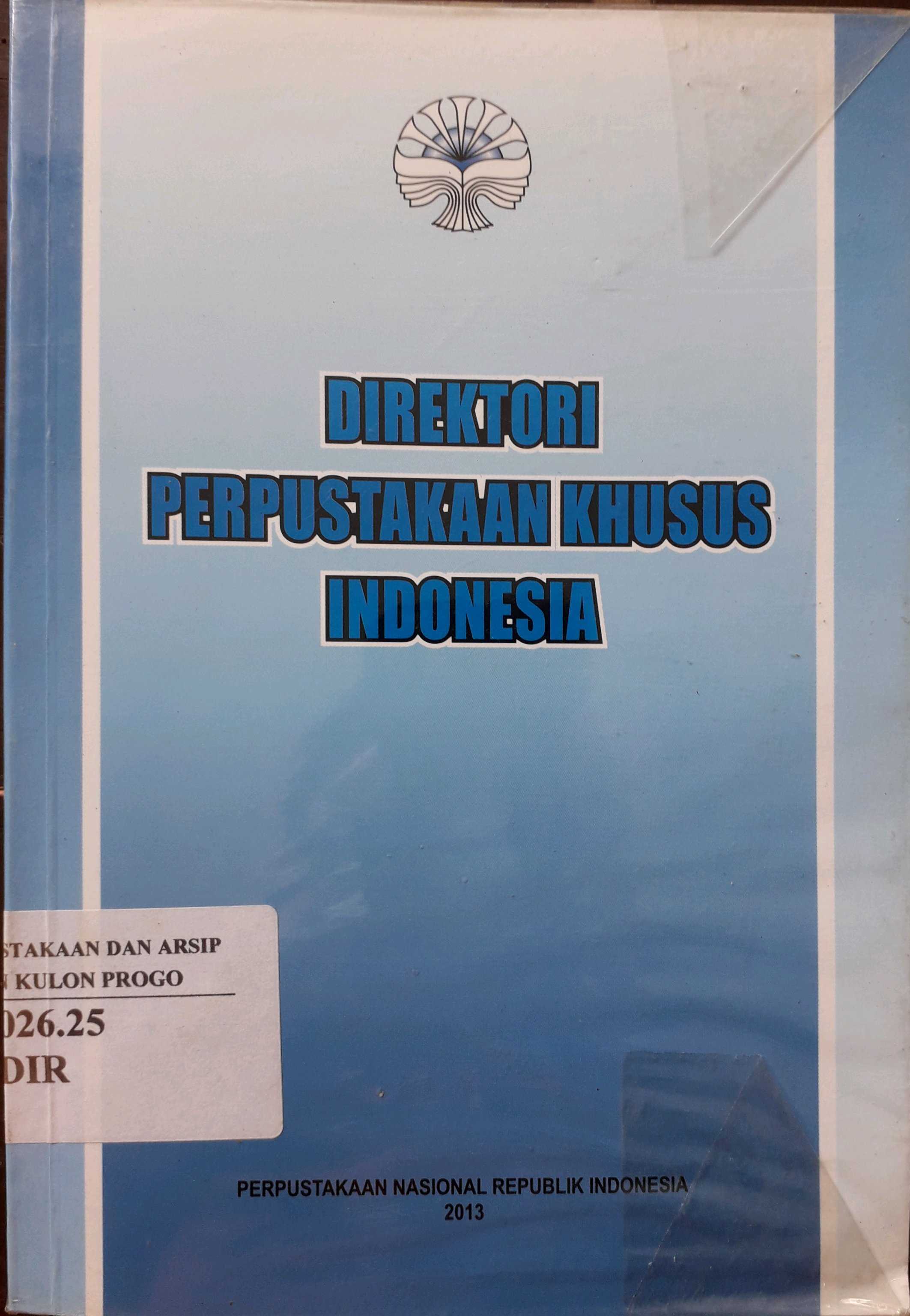 Cover Direktori Perpustakaan Khusus Indonesia