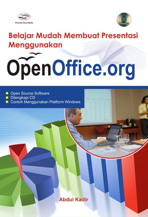 Cover Belajar mudah membuat presentasi menggunakan OpenOffice.org / Abdul Kadir
