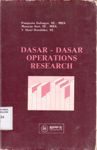 Cover Dasar-dasar Riset Operasi / Penyusun: Pangestu Subagyo; Marwan Asri; T.Hani Handoko