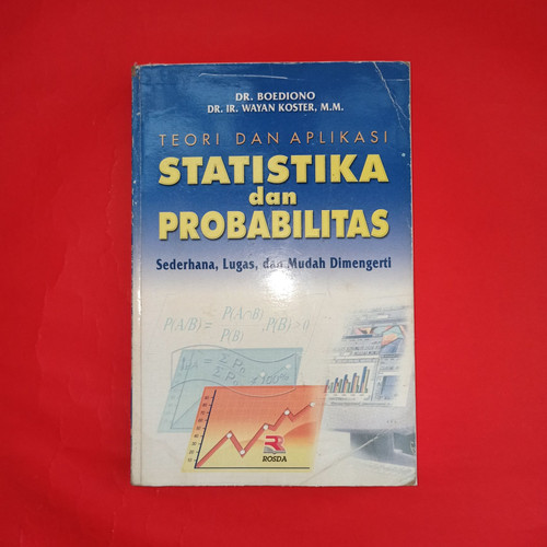 Cover Teori dan aplikasi statistika dan probabilitas / Penulis, Boediono