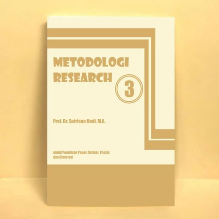 Cover Metodologi Research Jilid 3 :  untuk penulisan Laporan, Skripsi, Tesis dan Disertasi / Sutrisno Hadi