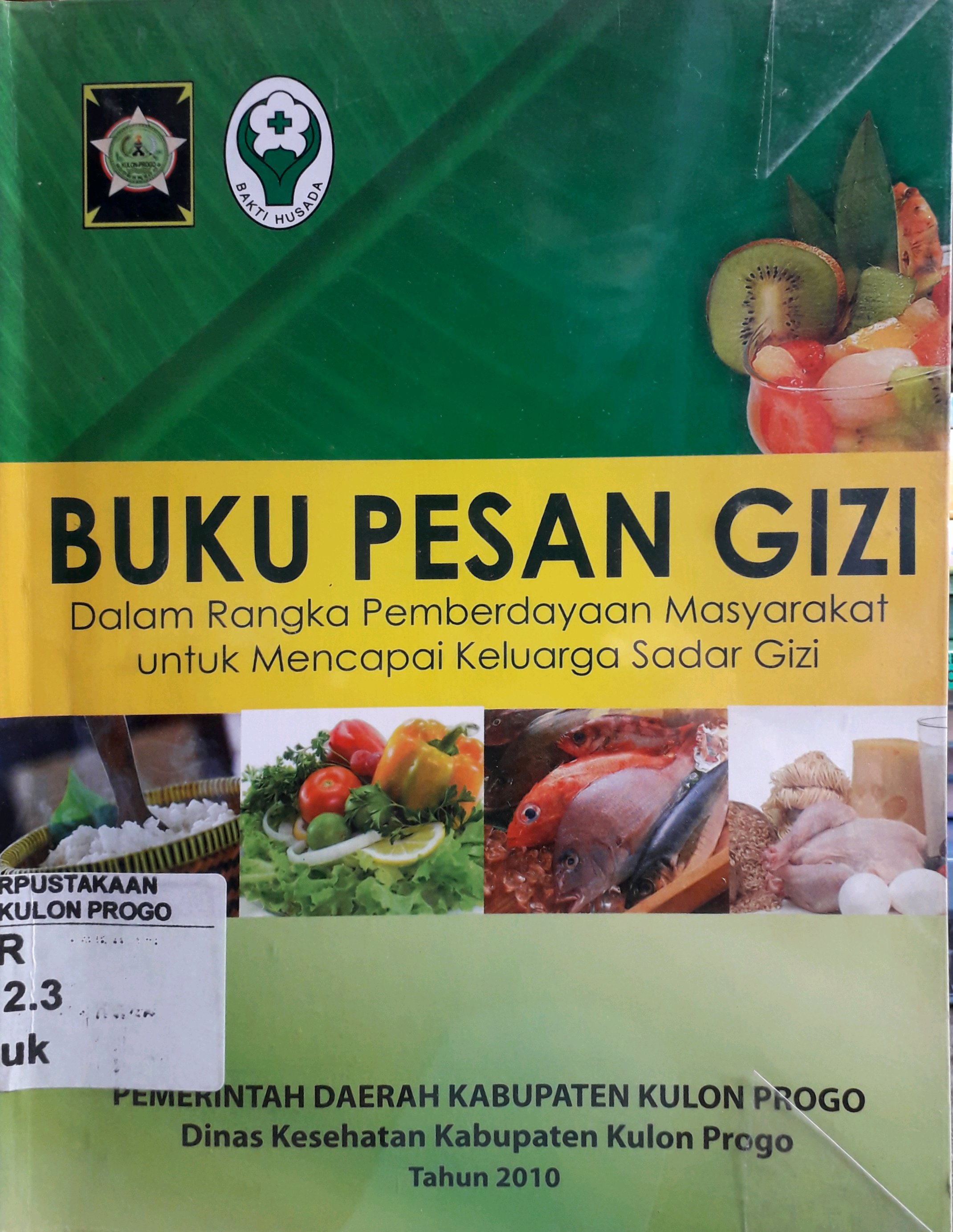 Cover Buku Pesan Gizi Dalam Rangka Pemberdayaan MAsyarakat untuk Mencapai Keluarga Sadar Gizi