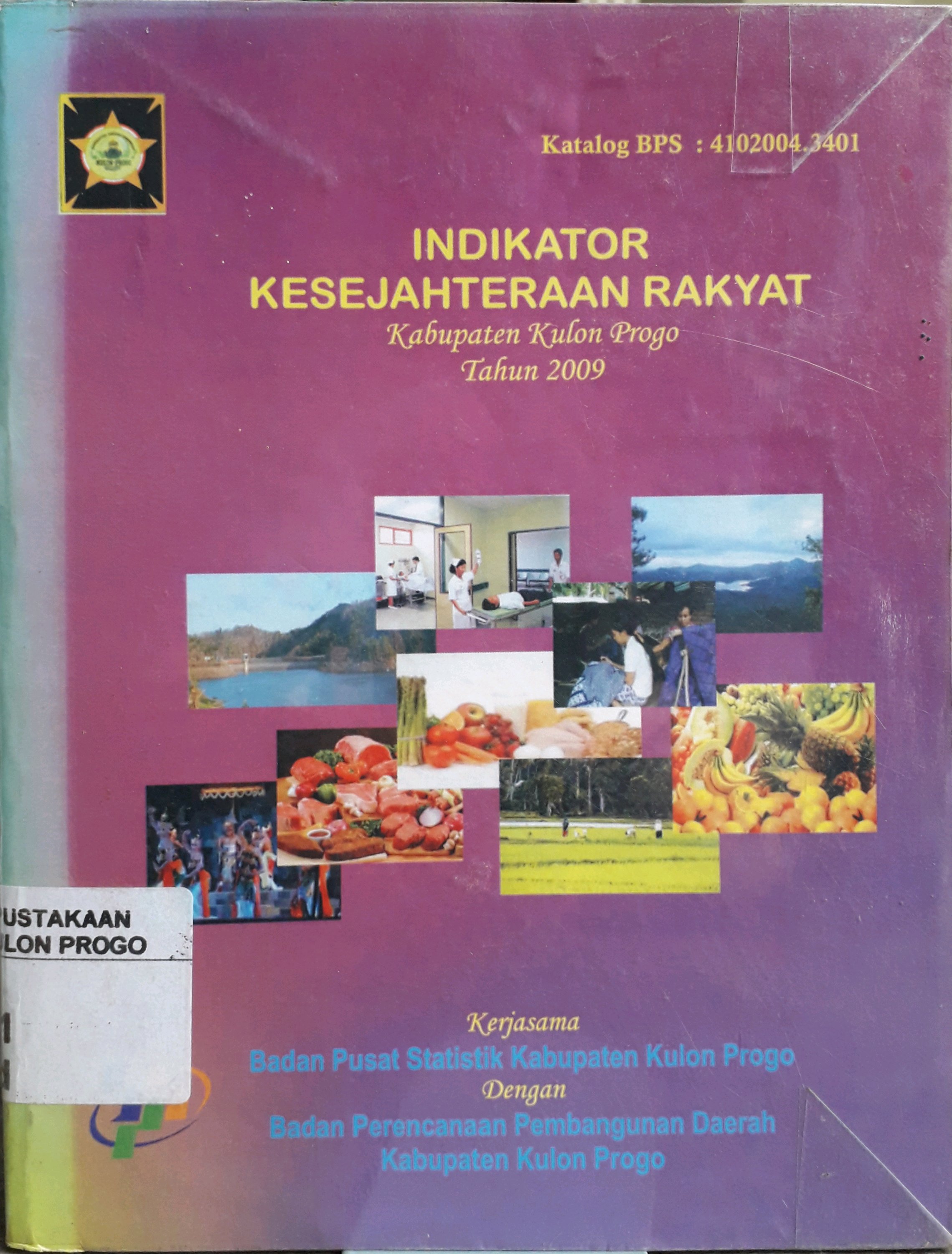 Cover Indikator Kesejahteraan Rakyat Kabupaten Kulon progo 2009
