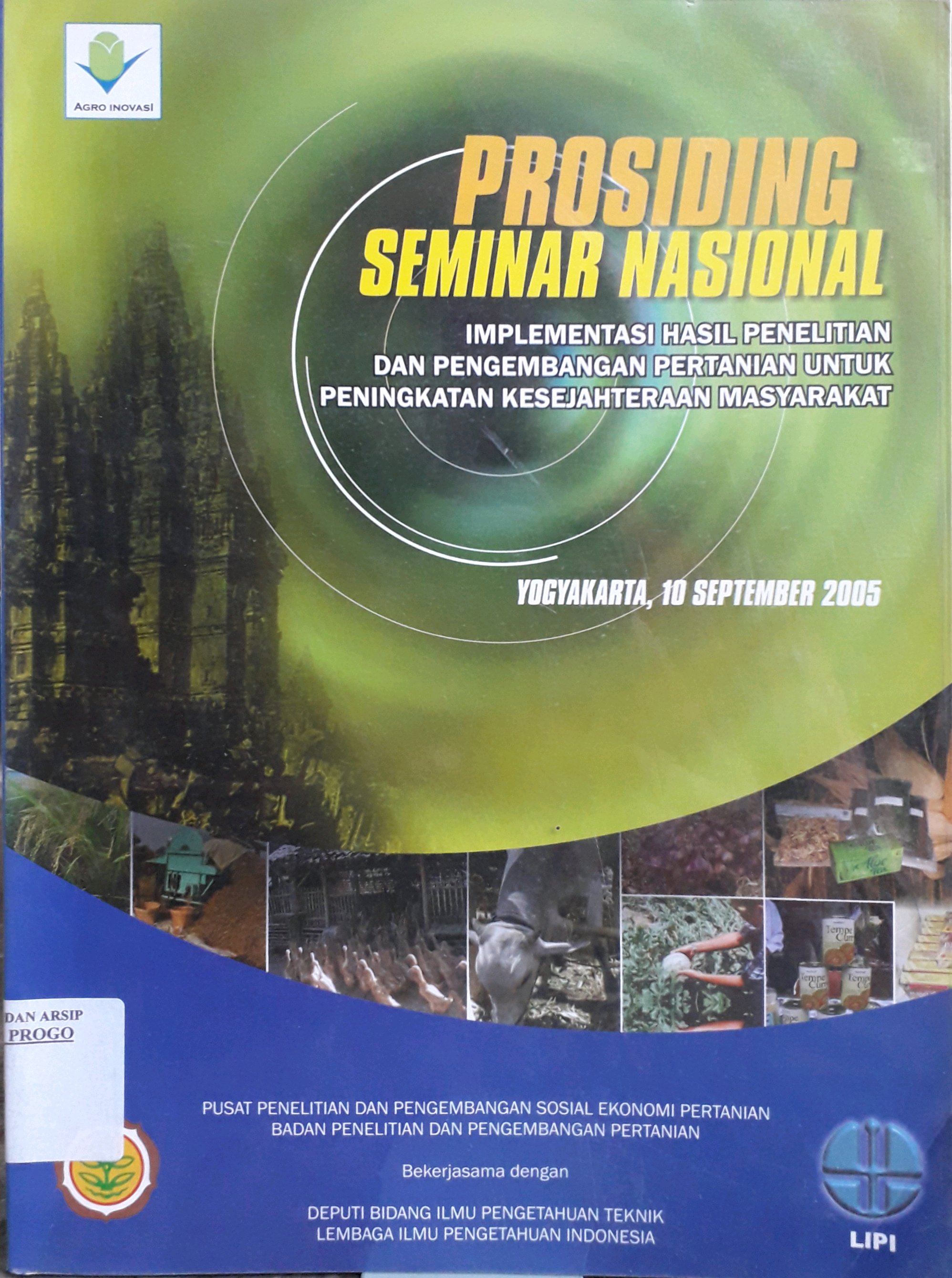 Cover Prosiding Seminar nasional Implementasi hasil penelitian dan pengembnagan pertanian untuk peningkatan kesejahteraan masyarakat