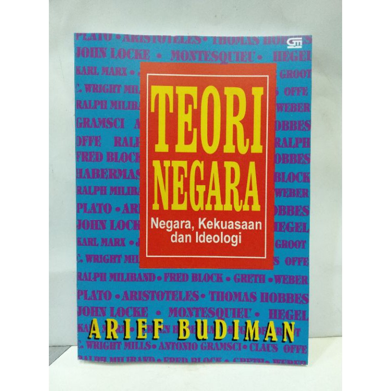 Cover Teori negara: negara, kekuasaan dan ideologi / Penulis, Arief Budiman