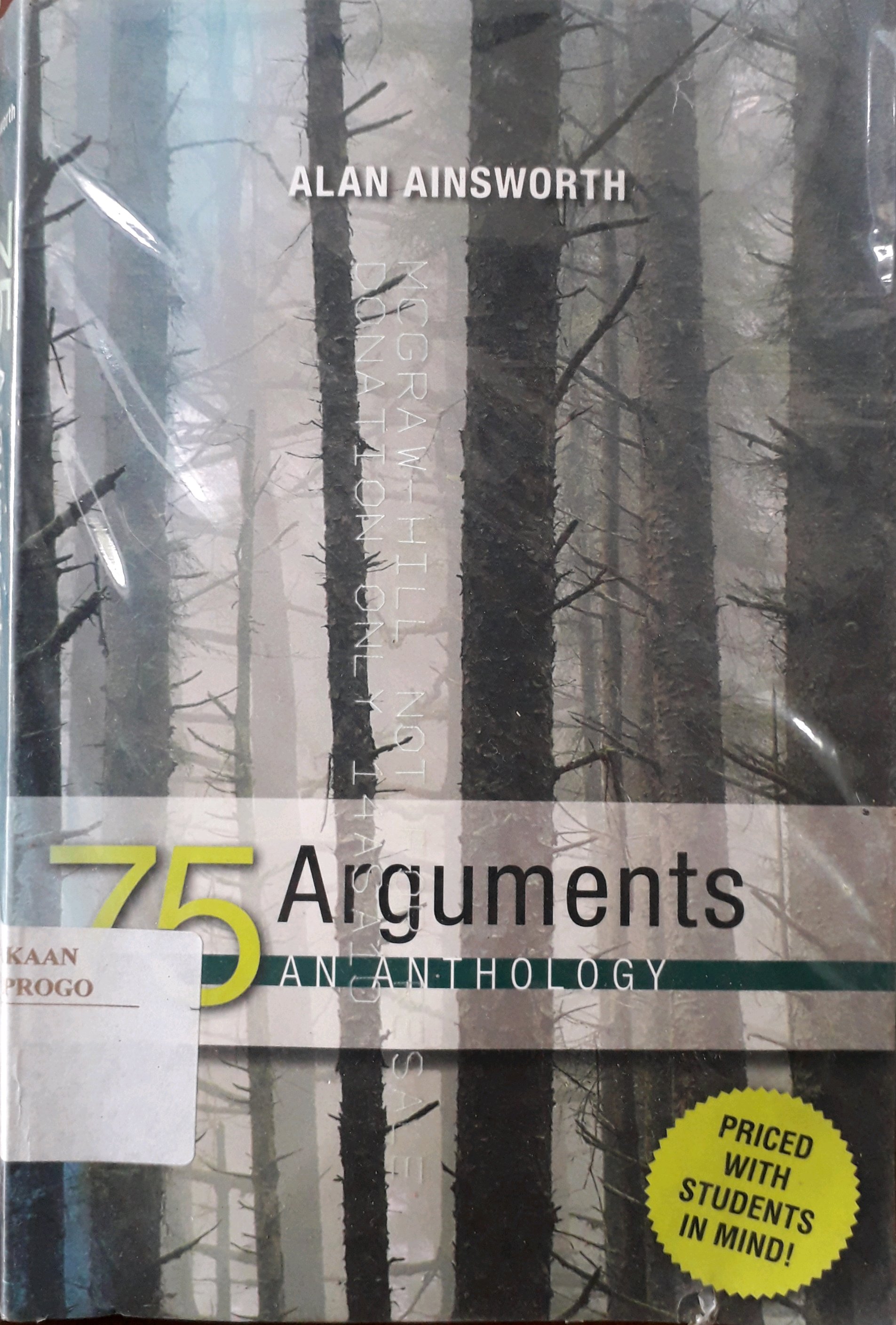 Cover 75 Arguments an Anthology / Penulis, Alan Ainsworth