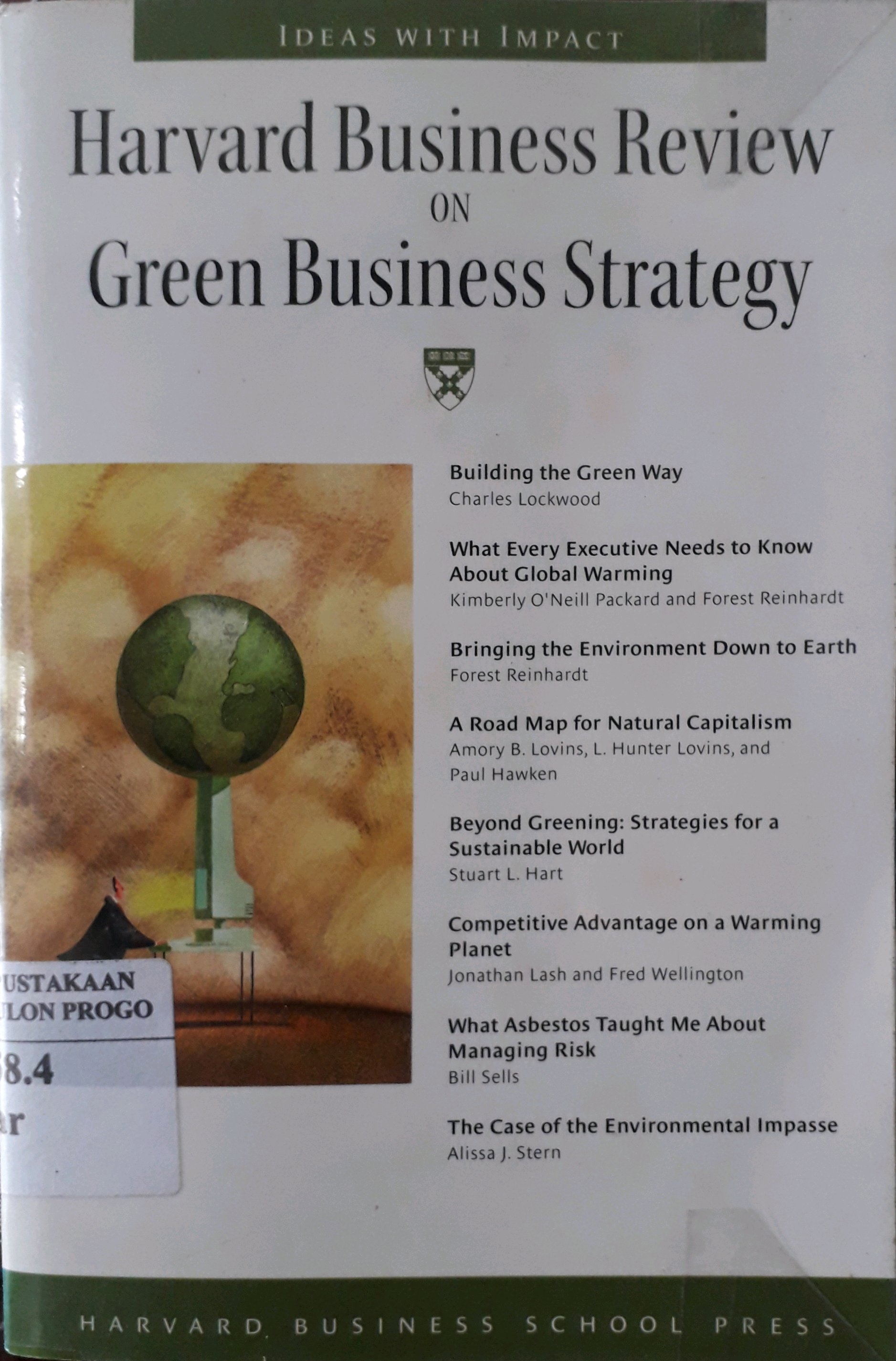 Cover Harvard business review on Green business Strategy