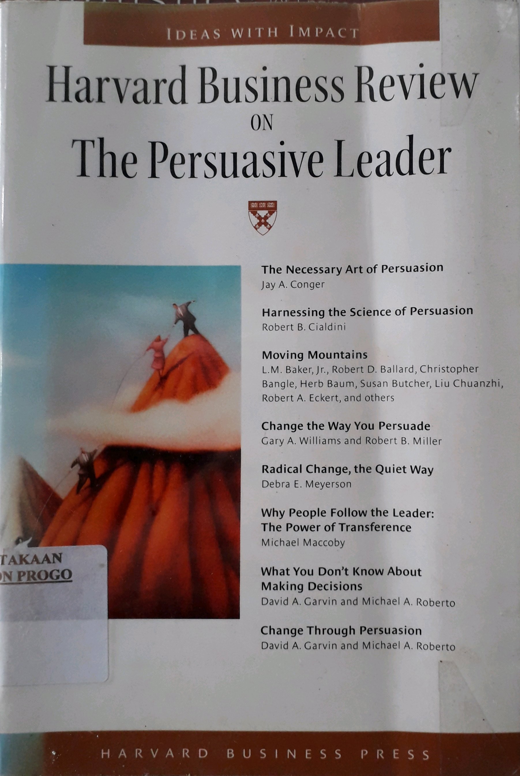 Cover Harvard business review on The Persuasive Leader
