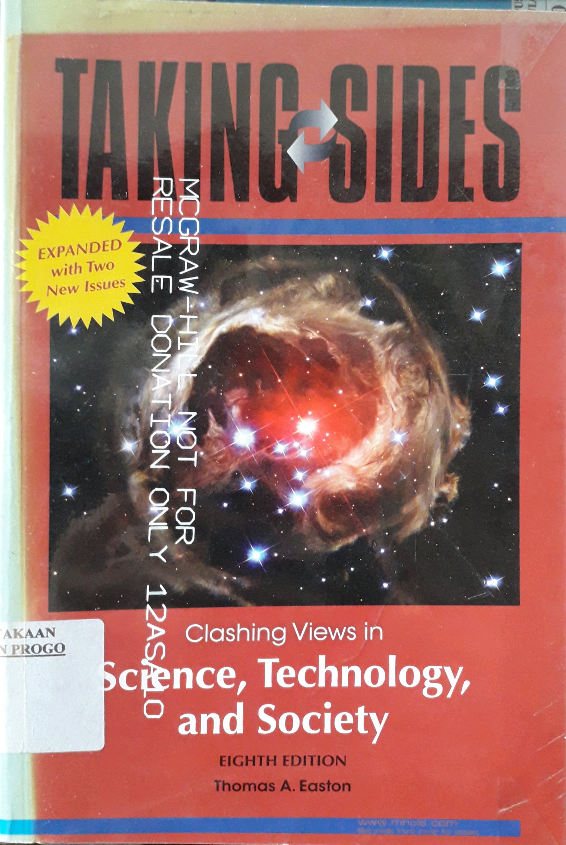 Cover Taking Sides Clasing Views In Science, Technology, and Society / Penulis, Thomas A. Easton et.al